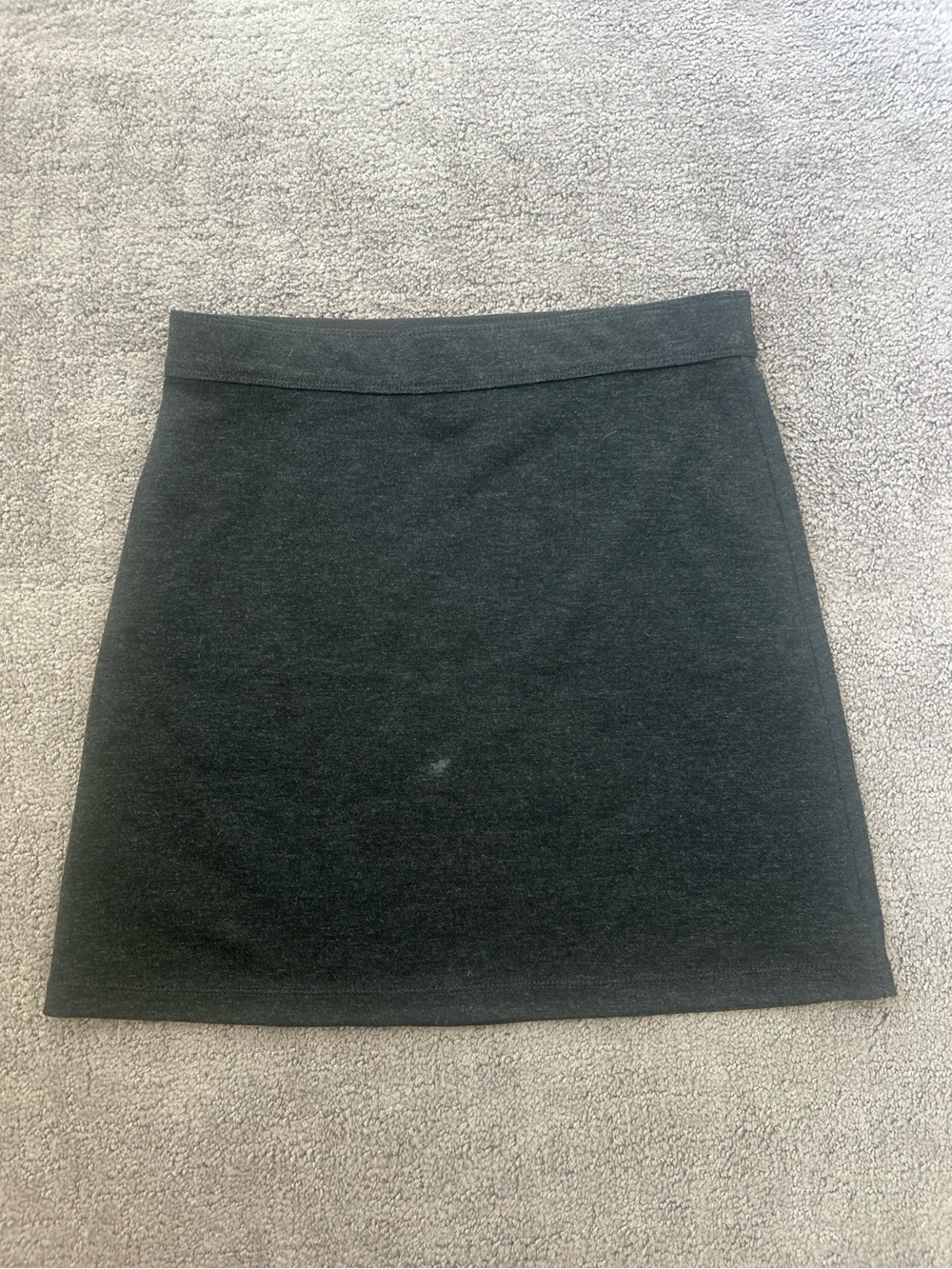 Max Studio Specialty Mini Skirt XS Gray Stretch Elastic Bodycon Charcoal
